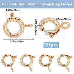 20Pcs Eco-friendly Brass Spring Ring Clasps&nbsp;KK-BBC0027-69B-G