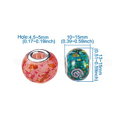 Handmade Lampwork European Large Hole Beads and Glass European Beads&nbsp;LPDL-TA0001-01S