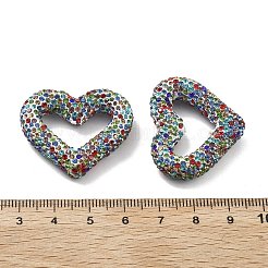 Heart Shape Polymer Clay Rhinestone Beads&nbsp;CLAY-NH0001-09A
