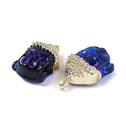 Medium Blue Glass Pendants&nbsp;KK-I639-01GLG