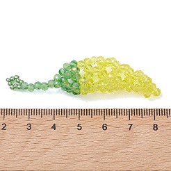 ガラスビッグサイズペンダントトップ  ホットペッパーチャーム  多面カット  ミックスカラー  63.5x15.5mm  穴：2.5mm&nbsp;PALLOY-MZ01303