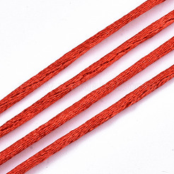 ポリエステル糸  サテンラテイルコード  レッド  2mm  約10 M /バンドル&nbsp;LS-OCOR-S124-05