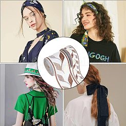 10M 2 Styles Embroidery Polyester Ribbon&nbsp;OCOR-GF0002-67B
