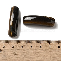 ナチュラルタイガーアイコネクターチャーム  カーブ長方形のリンク  36.5~37x10~10.5x7~8mm  穴：1.5mm＆2.4mm&nbsp;G-G095-01C