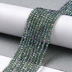 Electroplate Transparent Glass Beads Strands&nbsp;GLAA-H021-01A-FR01