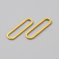 真鍮製フレームコネクター  オーバル  ゴールドカラー  19x5x1mm  内径：17x3mm&nbsp;KK-WH20001-12A