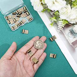 20Pcs Brass Glue-on Flat Pad Bails&nbsp;KK-AR0004-83