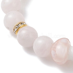 Natural Gemstone & Lampwork Beads Stretch Bracelets for Women&nbsp;BJEW-JB13317