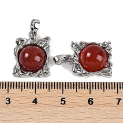Natural Carnelian(Dyed & Heated) Pendants&nbsp;KK-P283-52P