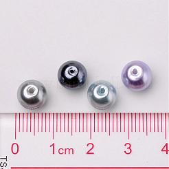 Silver-Grey Mix Pearlized Glass Pearl Beads&nbsp;HY-X006-8mm-13