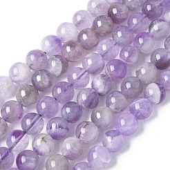 天然石アメジストビーズ連売り  ラウンド  8~8.5x8~8.8mm  穴：1.2mm  約46~48個/連  14.96~5.35''（38~39センチメートル）&nbsp;G-M445-8MM-01C