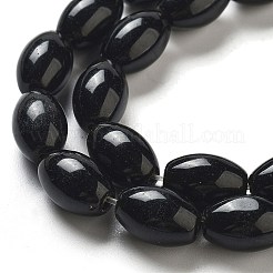 Natural Black Jasper Beads Strands&nbsp;G-B106-B17-01