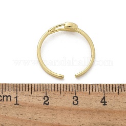 女性用真鍮シェルカフリング  カドミウムフリー＆鉛フリー  安全ピン  16KGP本金メッキ  内径: 調節可能&nbsp;RJEW-C126-12G
