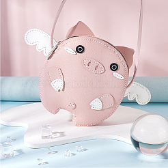 DIY Imitation Leather Pig Shaped Crossbody Bag Kits&nbsp;DIY-WH0043-63