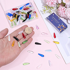 130Pcs 13 Colors Baking Paint Transparent Glass Pendants&nbsp;FIND-SC0023-46A