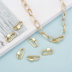 Brass Screw Carabiner Lock Charms&nbsp;KK-T047-08G