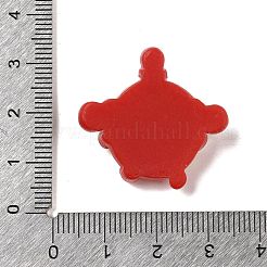 クリスマス ウサギ テーマ 不透明樹脂 デコデン カボション  クリスマス鐘  27.5x29.5x7mm&nbsp;RESI-S397-01C
