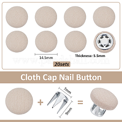 コットンキャップのトップボタン  アルミパーツ  帽子作りのアクセサリーに  古いレース  14.5x5.5mm&nbsp;BUTT-BC0001-13C