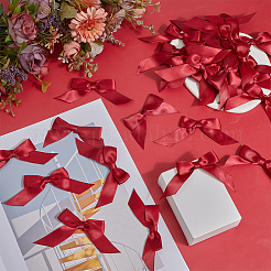60Pcs Polyester Self-adhesive Bowknot for Gift Box Packaging Accessories&nbsp;AJEW-ME0002-34