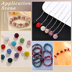 240Pcs 24 Colors Pave Disco Ball Beads&nbsp;RB-PA0001-09B