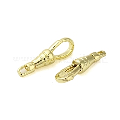真鍮カニカン  カドミウムフリー＆ニッケルフリー＆鉛フリー  ゴールドカラー  26.5x8.5x6mm  穴：3mm&nbsp;KK-B089-25G