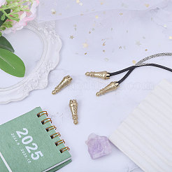 4Pcs Brass Cord Ends&nbsp;KK-CA0003-73B