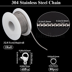 DIY 304 Stainless Steel Box Chains Necklaces Making Kits&nbsp;DIY-BBC0002-05