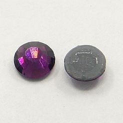 ガラスホットフィックスラインストーン  グレードAA  フラットバック＆多面  半円  アメジスト  ss10  2.7~2.8mm  約1440個/袋&nbsp;RGLA-A019-SS10-204