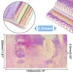 Iridescent PU Leather Fabric&nbsp;FIND-WH0117-07