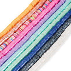 10 Strands 10 Colors Handmade Polymer Clay Beads Strands&nbsp;CLAY-TA0001-20