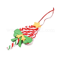 Christmas Tree Lollipop Handmade Polymer Clay Pendant Decorations&nbsp;LS-HJEW-P017-02D