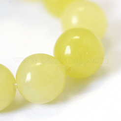 天然レモンジェイドラウンドビーズ連売り  6~6.5mm  穴：1mm  約63個/連  15.5インチ&nbsp;X-G-E334-6mm-07