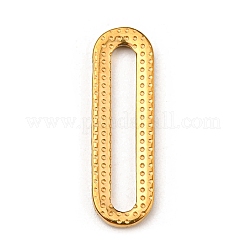 304ステンレススチールリンクリング  ハンマー  オーバル  ゴールドカラー  25x7.5x2mm  内径：21x3mm&nbsp;STAS-L270-03G