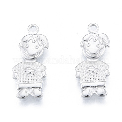 変色しない304ステンレススチールペンダント  男の子  ステンレス鋼色  21.5x9x1.5mm  穴：1.6mm&nbsp;LS-STAS-N098-180P