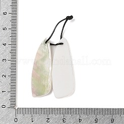 2Pcs Natural White Shell Pendants&nbsp;SHEL-A005-02E