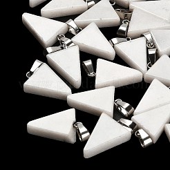 Natural White Jade Pendants&nbsp;G-B127-04P-05
