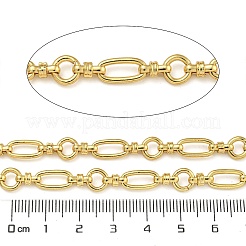 Ion Plating(IP) Handmade 304 Stainless Steel Oval Link Chains&nbsp;CHS-G038-04D-G