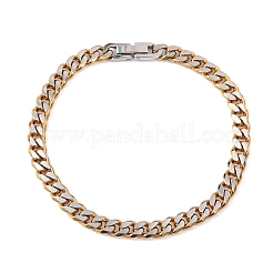 304 Stainless Steel Cuban Link
Chain Bracelets for Women&nbsp;BJEW-F527-05G