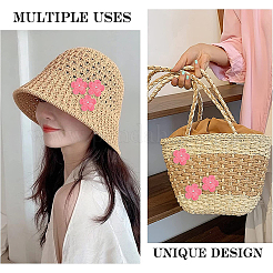 20Pcs 3D Flower Polyester Lace Computerized Embroidery Ornament Accessories&nbsp;DIY-GF0006-05A