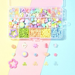 DIY Acrylic & Polymer Clay Beads Jewelry Making Findings Kits&nbsp;DIY-FS0006-86