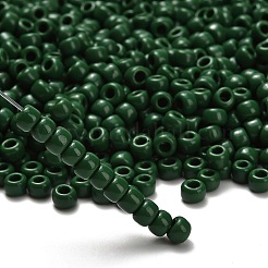 トーホー 3/0ラウンドビーズ  日本製シードビーズ  （47h）不透明なパイングリーン  5.5mm  穴：1.5mm  約60個/10g&nbsp;X-SEED-TR03-0047H