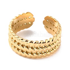 Ion Plating(IP) 304 Stainless Steel Finger Rings&nbsp;RJEW-L102-40G