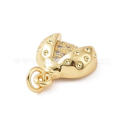 Brass Micro Pave Cubic Zirconia Charms&nbsp;KK-C012-44G