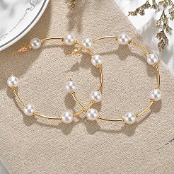 Fashionable Alloy Imitation Pearl Round Stud Earrings&nbsp;FS-WG19F47-01