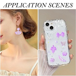 DIYジュエリー作りキット  不透明アクリルビーズとペンダント  混合形状  スミレ  6.5~20.5x8~30x2.5~12mm  穴：1.4~2mm  約20g /セット  20~25個/セット&nbsp;MACR-CJC0004-20E