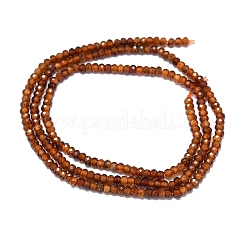 天然石ガーネットビーズ連売り  多面カット  ロンデル  2~2.5x2mm  穴：0.5mm  約223~226個/連  14.96~15.16インチ（38~38.5cm）&nbsp;G-G106-A37-01