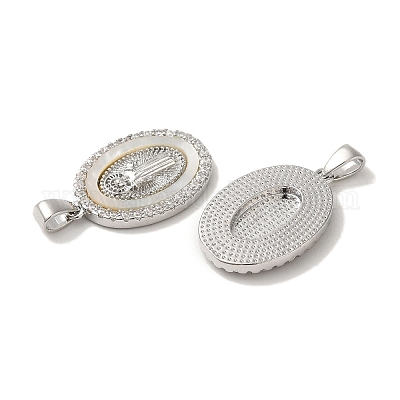 Wholesale Rack Plating Brass Cubic Zirconia Shell Pendants Wholesale Rack Plating Brass Cubic Zirconia Shell Pendants