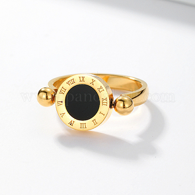 Roman Numerals Brass Finger Ring&nbsp;IJ4807-04-1