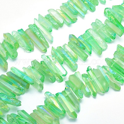Electroplated Natural Quartz Crystal Beads Strands&nbsp;G-P368-05D-1