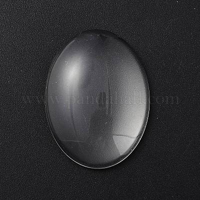 ガラスカボション  オーバル  透明  40x30x7mm&nbsp;GLAA-WH0032-30-1